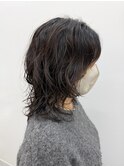 黒髪カタログ/クラゲヘアー/オリーブグレー/松戸駅