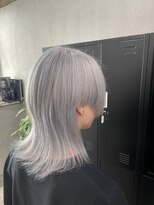 セシルヘアー なんば店(Cecil hair)&nbsp;シルバー/ケアブリーチ/ウルフカット