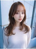 くびれレイヤー/シースルーバング/韓国ヘア