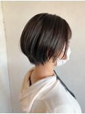 丸みショート/ダークブラウン/小顔/トリートメント by マツモト