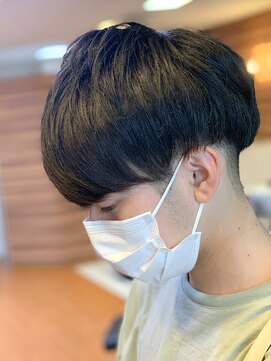 アークスヘアー 王道メンズショート☆黒髪ツーブロックマッシュショート