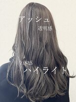 アグランテトラ 野田阪神店(a Gland tetra) 無造作ウェーブ透明感くすみカラーアッシュグレー×ハイライト