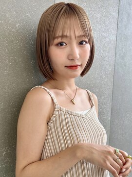 ロンド 表参道店(Lond) 【Lond表参道倉崎涼】ミルクティーカラーが似合うミニボブ！
