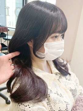 ラルムバイシー 新宿(LARME by Sea) 韓国前髪顔周り×フェミニンダークアッシュ【新宿/髪質改善】