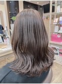 【Rire尚平】ラベンダーグレージュ×外ハネロングボブ