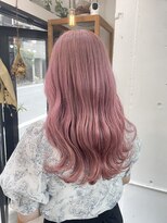 リッカ(RICCA)&nbsp;【ダブルカラー】ペールピンク×ロングウェーブ♪