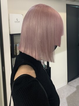 ペレ 渋谷(PELE) kya110斜めバング/グレージュカラー/デザインカラー/渋谷/渋谷駅