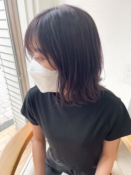 ヘアデザイン ソラ(Sola) 大人透け感ラベンダーカラー×ナチュラルボブ