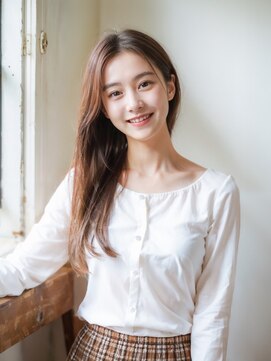 トゥーリ 薬院店(tuuli) 大人女性◆艶レイヤー前髪ピンクベージュ 髪質改善 縮毛矯正