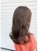 グレージュカラー/ボブウルフ/黒髪/ココアベージュ