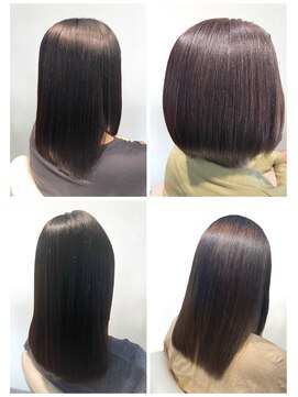 美容室フルール ★縮毛矯正ロング♪コスメストレート髪質改善ココアベージュ