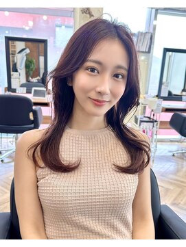 シエルバイアフロート(ciel by afloat) 似合わせレイヤーカット／2wayバング／ピンクブラウン／自由が丘