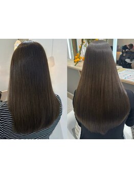 《白髪が気になる大人女性に◎》ダメージを最小限に抑えたBiViの白髪染めで、仕上がりに艶と潤いを＊[桑名]