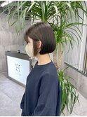 ☆8トーン☆ ブリーチなし オリーブブラウン ボブ