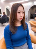 ★ ウェーブミディアムメルティカラー×レイヤーカット韓国