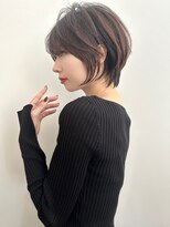 ショートボブ髪型30代40代50代前髪あり前髪なし面長丸顔【倉田】