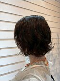 20代30代40代大人かわいいゆるふわニュアンスパーマボブ