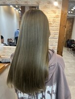 エイミー 布施店(eimee)&nbsp;透明感切りっぱなしカーキベージュ[布施駅/布施西北口/布施駅]