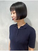 【吉田江梨】顎ラインボブカットニュアンスカラー大人可愛い人気
