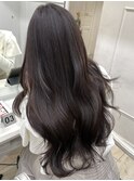 【チョコレートブラウン】レイヤーカットブリーチなしグレージュ