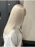 15044ブリーチ＆ダブルカラーホワイトブロンドシルバーアッシュ