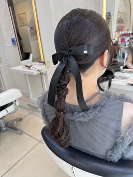 フレア(FLAiR) お呼ばれヘアセットタイト編みおろし♪