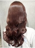 コテ巻き風パーマ/船橋/くすみベージュ/細めハイライト