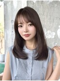 ミディアムレイヤーカット/20代30代40代/顔周りカットワンカール