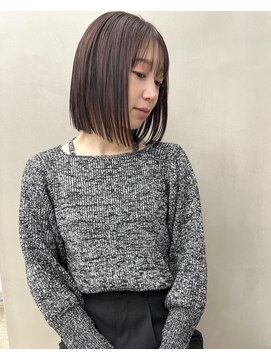 ドルセプラタ(Dulce plata) 【kaN.】髪質改善ストレート×前下がり切りっぱなしボブ