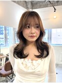 レイヤーカット/ハッシュカット/ロングレイヤー/顔まわりカット