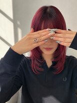 ヘアーディア みどり店(Hair...DiA)&nbsp;レイヤーカット、ワインレッド