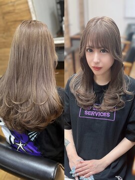 ルアナ 名古屋店(Luana) ブリーチでつくるローレイヤーミルクティーベージュ/名古屋名駅