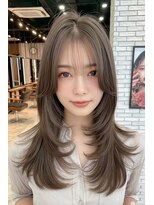 ノイエ 原宿 北参道(NoIE) ハッシュカットシースルーバングフレンチバングレイヤーカット