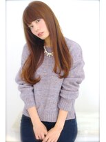 ノラ ヘアーサロン(NORA HAIR SALON) NORA【ERI】面長カバー◎厚め前髪ナチュラル艶ストレートロング