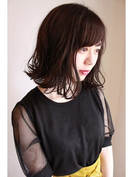 ヘアースペースシャルム (HAIR SPACE Charme) 【Charme】 黒髪 きりっぱなし風 外ハネボブ