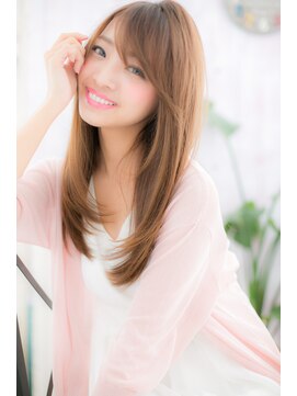 ミック 日暮里店(miq) 斜めバングで叶える♪小顔ロングb