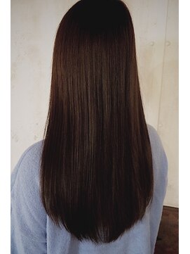 レセ 南柏店(Laissez) グレーバイオレット×ストレートパーマ/ストレートロング/透明感