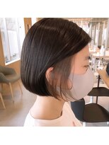 ヘアーエスクールエミュ(hair S. COEUR emu)&nbsp;前下がりショートボブ×インナーカラー
