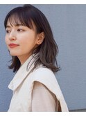 大人可愛いインナーカラー レイヤー シースルーバング