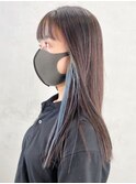インナーカラー_アースカラーくびれヘアツートンカラー_ba347192