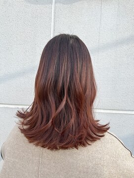 ロカ 表参道(loka) 外ハネ/チェリーブラウン[表参道/ブリーチ/ハイライト]Mai