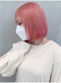 コーラルピンク_チェリーブラウンフェミニンロング_ba382711