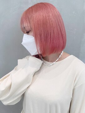 アルバム 渋谷パルコ(ALBUM) コーラルピンク_チェリーブラウンフェミニンロング_ba382711