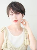前髪長めショート小顔ショートヘア面長30代40代50代大人美人髪型