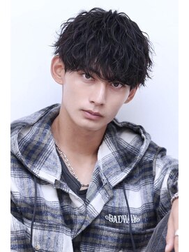 リップス 池袋(LIPPS) 波巻き ツイストスパイラル ミックスパーマ 刈り上げマッシュ