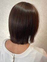 ビスクヘアデザイン(bisq hair design)&nbsp;ボブ　ミルクティーベージュ　艶髪　髪質改善カラー　ショート