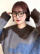 アペロ 柏(Apero) 切りっぱなしボブ/レッドブラウン/暖色カラー/ミニボブ/柏美容室