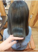 白髪ぼかしハイライト☆オリーブグレー☆