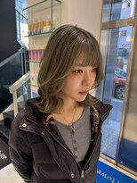 エアー 銀座タワー(AIR)&nbsp;ミディアム/オリーブ/ダブルカラー/ハイトーンカラー