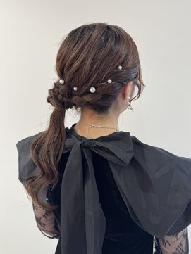 レノ 直江店(RENO) サイドポニー／結婚式ヘアセット@20代30代40代